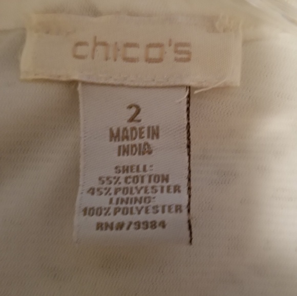 Chicos White Layered Look Top - Picture 7 of 8